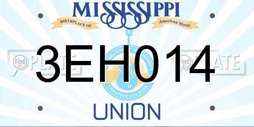 3EH014 Mississippi License Plate