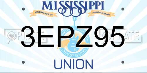 3EPZ95 Mississippi License Plate