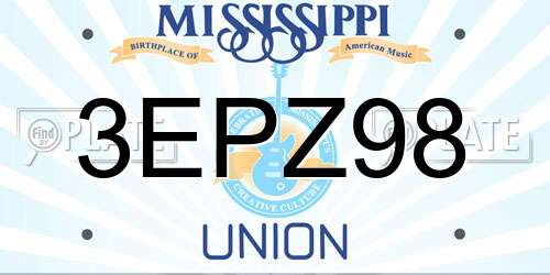 3EPZ98 Mississippi License Plate