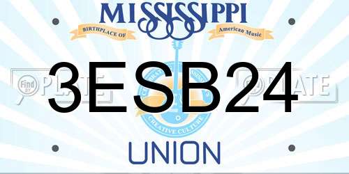 3ESB24 Mississippi License Plate