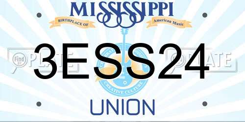 3ESS24 Mississippi License Plate