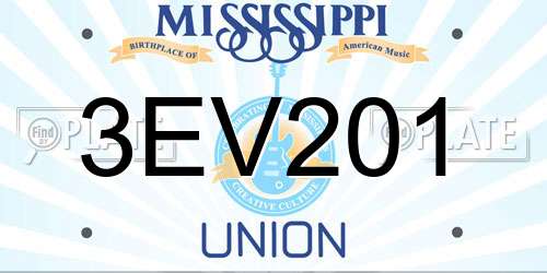 3EV201 Mississippi License Plate