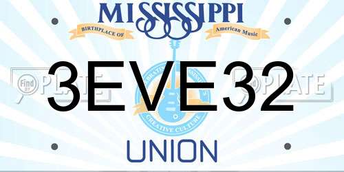 3EVE32 Mississippi License Plate