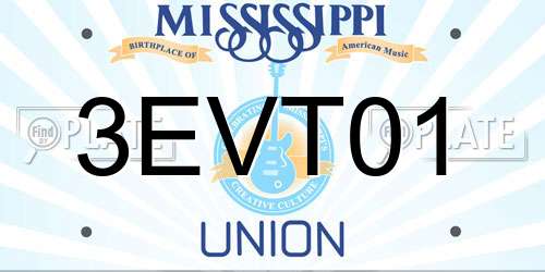3EVT01 Mississippi License Plate
