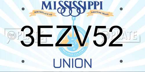 3EZV52 Mississippi License Plate