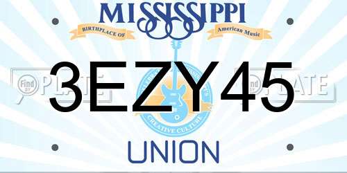 3EZY45 Mississippi License Plate