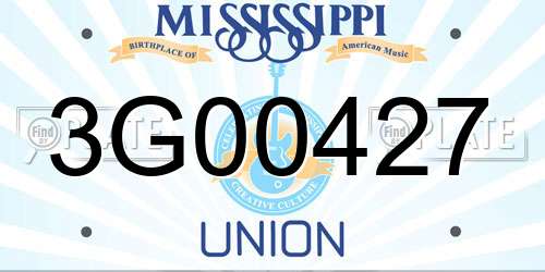 3G00427 Mississippi License Plate