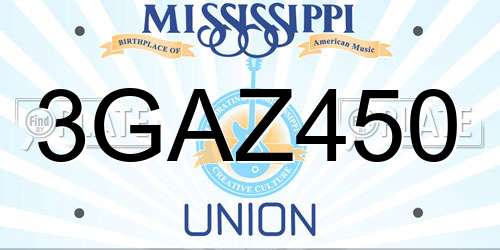 3GAZ450 Mississippi License Plate