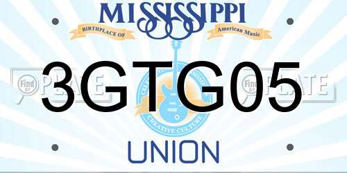 3GTG05 Mississippi License Plate