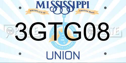 3GTG08 Mississippi License Plate