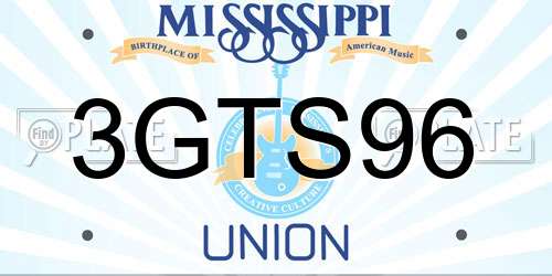 3GTS96 Mississippi License Plate