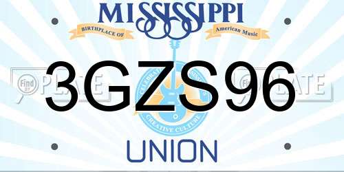 3GZS96 Mississippi License Plate