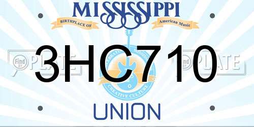 3HC710 Mississippi License Plate