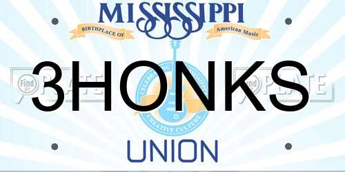3HONKS Mississippi License Plate