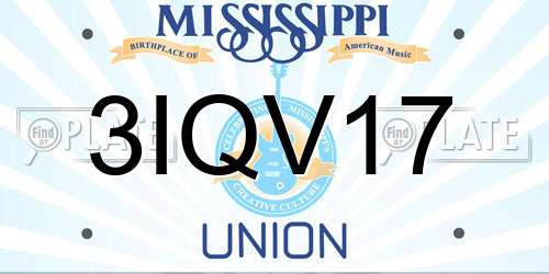 3IQV17 Mississippi License Plate