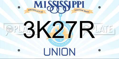 3K27R Mississippi License Plate