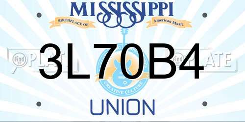 3L70B4 Mississippi License Plate