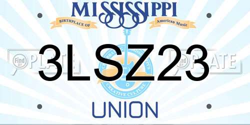 3LSZ23 Mississippi License Plate
