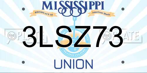 3LSZ73 Mississippi License Plate