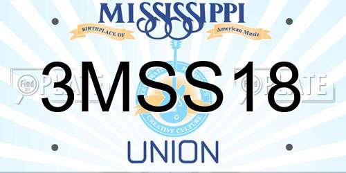 3MSS18 Mississippi License Plate