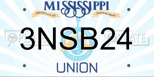 3NSB24 Mississippi License Plate