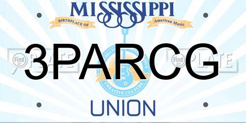 3PARCG Mississippi License Plate