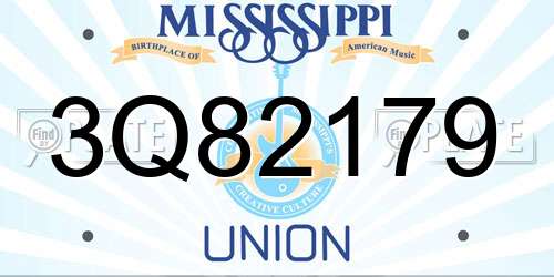 3Q82179 Mississippi License Plate