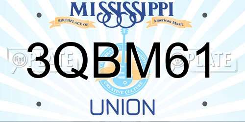 3QBM61 Mississippi License Plate