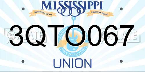 3QTO067 Mississippi License Plate