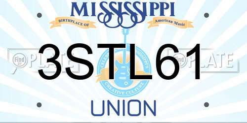 3STL61 Mississippi License Plate