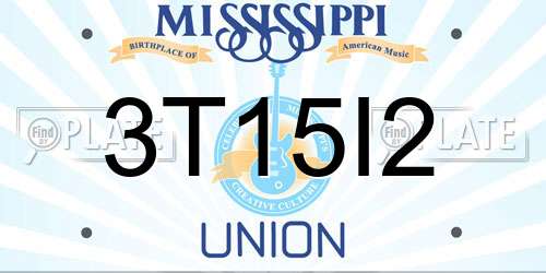 3T15I2 Mississippi License Plate