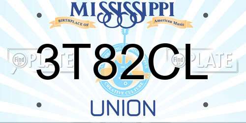 3T82CL Mississippi License Plate