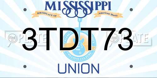 3TDT73 Mississippi License Plate