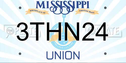 3THN24 Mississippi License Plate