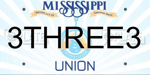 3THREE3 Mississippi License Plate