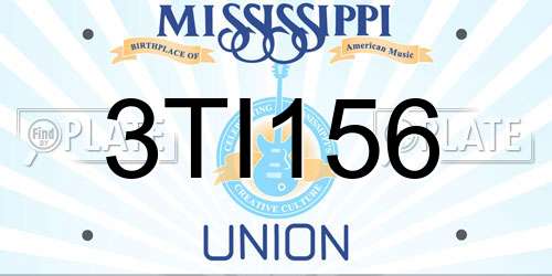 3TI156 Mississippi License Plate