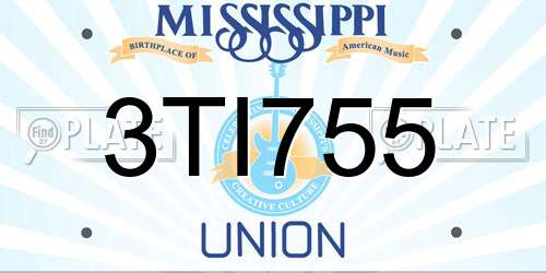 3TI755 Mississippi License Plate