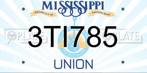 3TI785 Mississippi License Plate