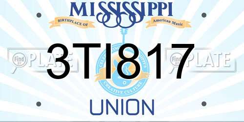 3TI817 Mississippi License Plate