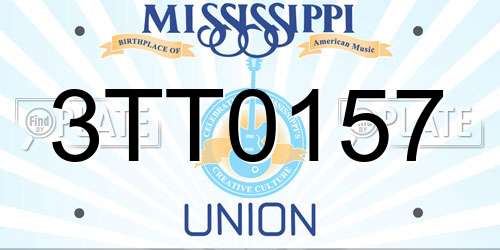 3TT0157 Mississippi License Plate