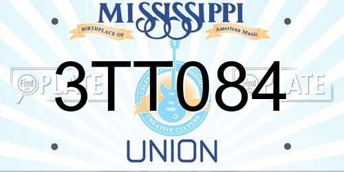 3TT084 Mississippi License Plate