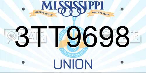 3TT9698 Mississippi License Plate