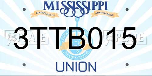 3TTB015 Mississippi License Plate