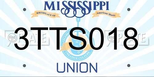 3TTS018 Mississippi License Plate
