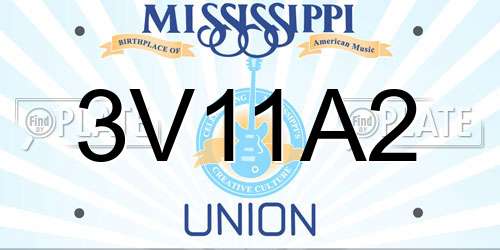 3V11A2 Mississippi License Plate
