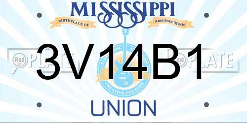 3V14B1 Mississippi License Plate