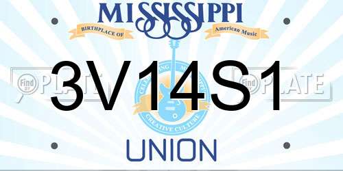 3V14S1 Mississippi License Plate