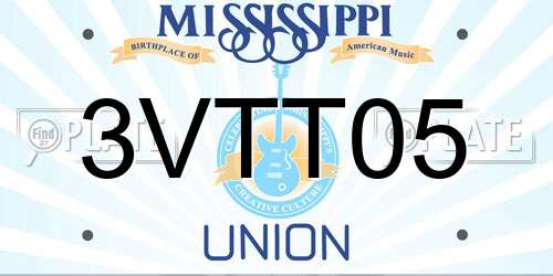 3VTT05 Mississippi License Plate