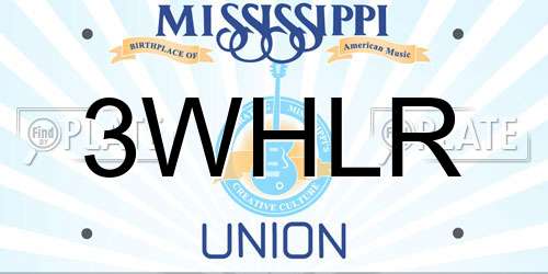 3WHLR Mississippi License Plate