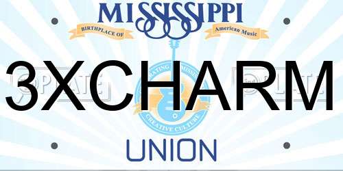 3XCHARM Mississippi License Plate